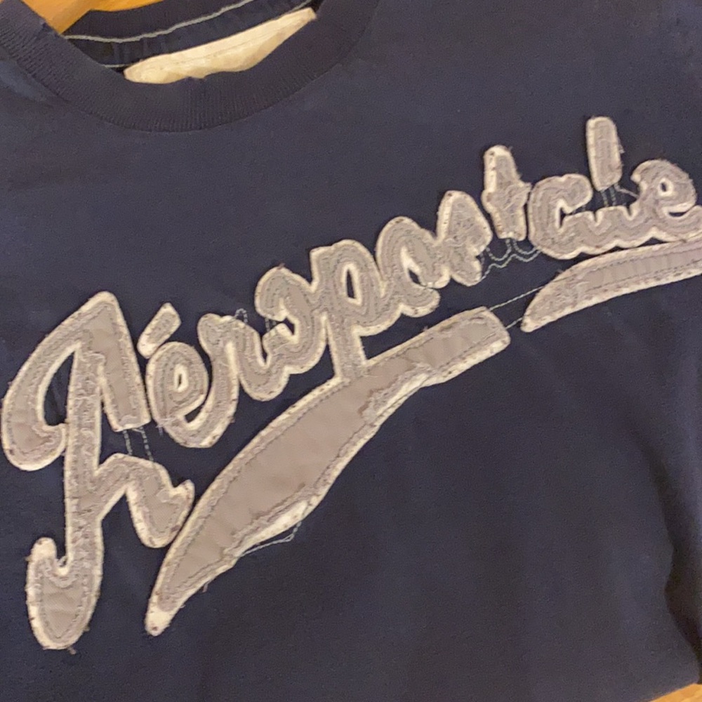 Aeropostale Men’s Short Sleeve Graphic T-Shirt S Blue/Gray/White Good Condition - Picture 3 of 8